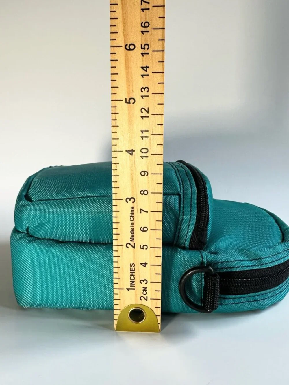 Kalimar Vintage 90s Small Teal Shoulder Nylon Camera Pouch Bag, No Straps